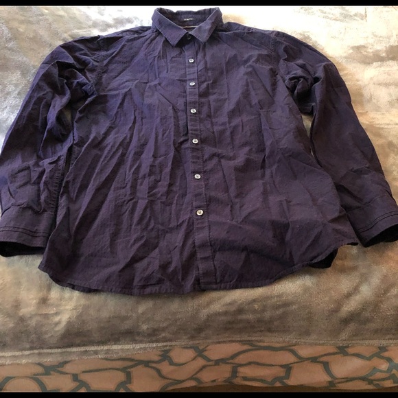 ✨NWOT Marc Anthony Textured Navy Long-Sleeved Dress Shirt✨ - Picture 2 of 6